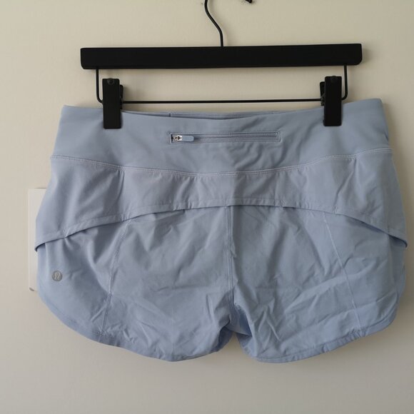 NWT LULULEMON BLEN Light Blue LTWT Speed Up Low Rise 2.5" Lined Shorts 8 - Picture 4 of 8